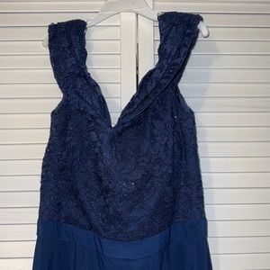 Nightway navy blue 
Long Sleeveless Dress